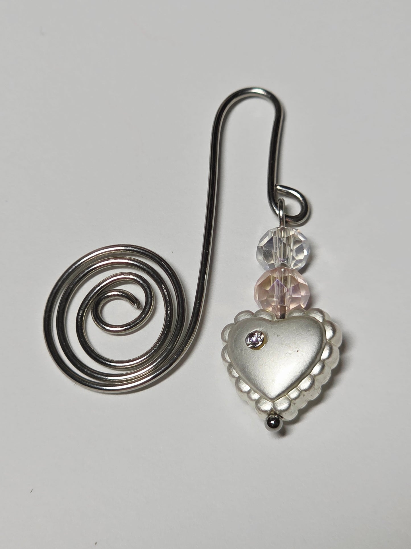 Silver Heart Bookmark