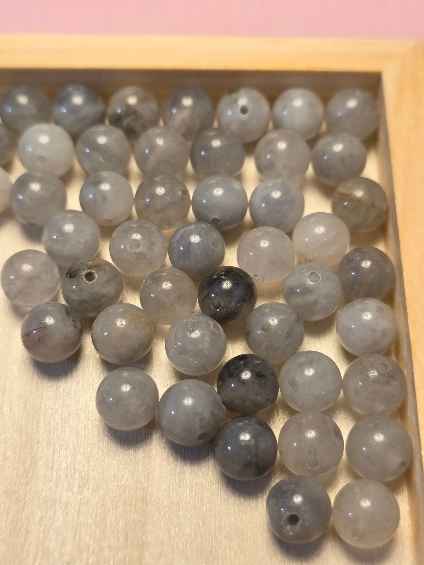 Grey Agate 8mm Loose Beads - 50pcs