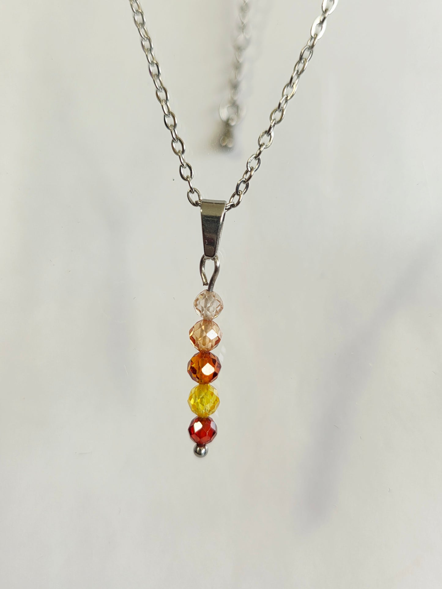 Zircon Dainty Stainless Steel Chain Necklace and Earring Jewelry Set -