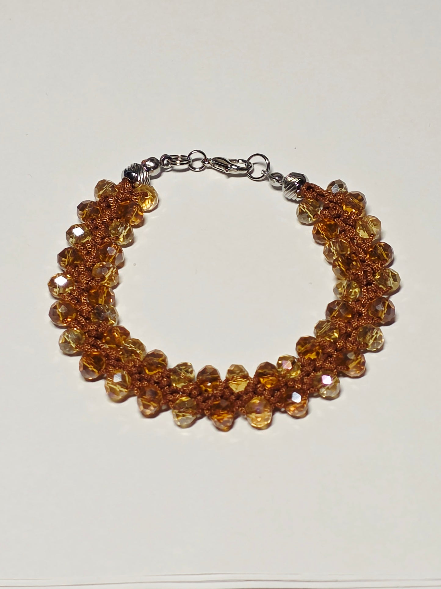 Turkish Crochet Bracelet - Gold/Copper - 8" Plus Size