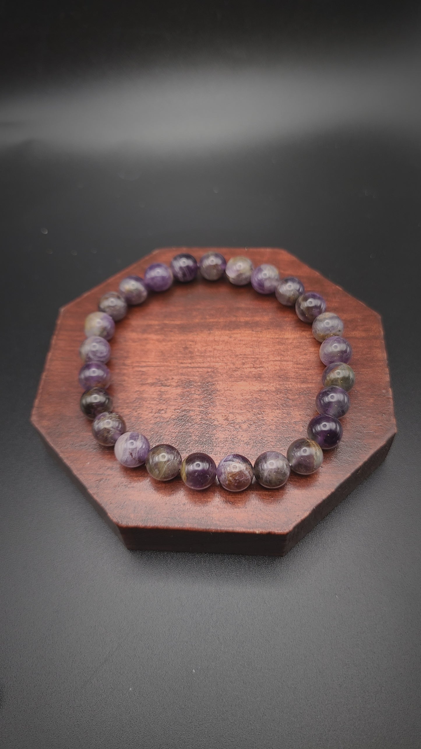 Purple Garden Quartz- Natural Gemstone Bracelet - 1 pc