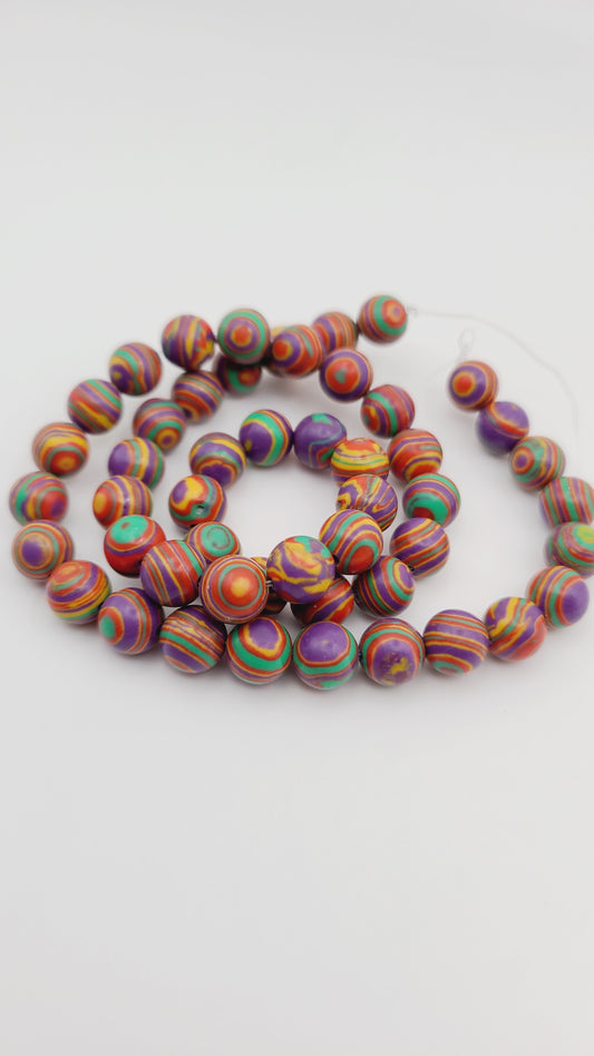 Synthetic Malachite 8mm  Beads - 1 Strand - aprox. 45-48 Beads.