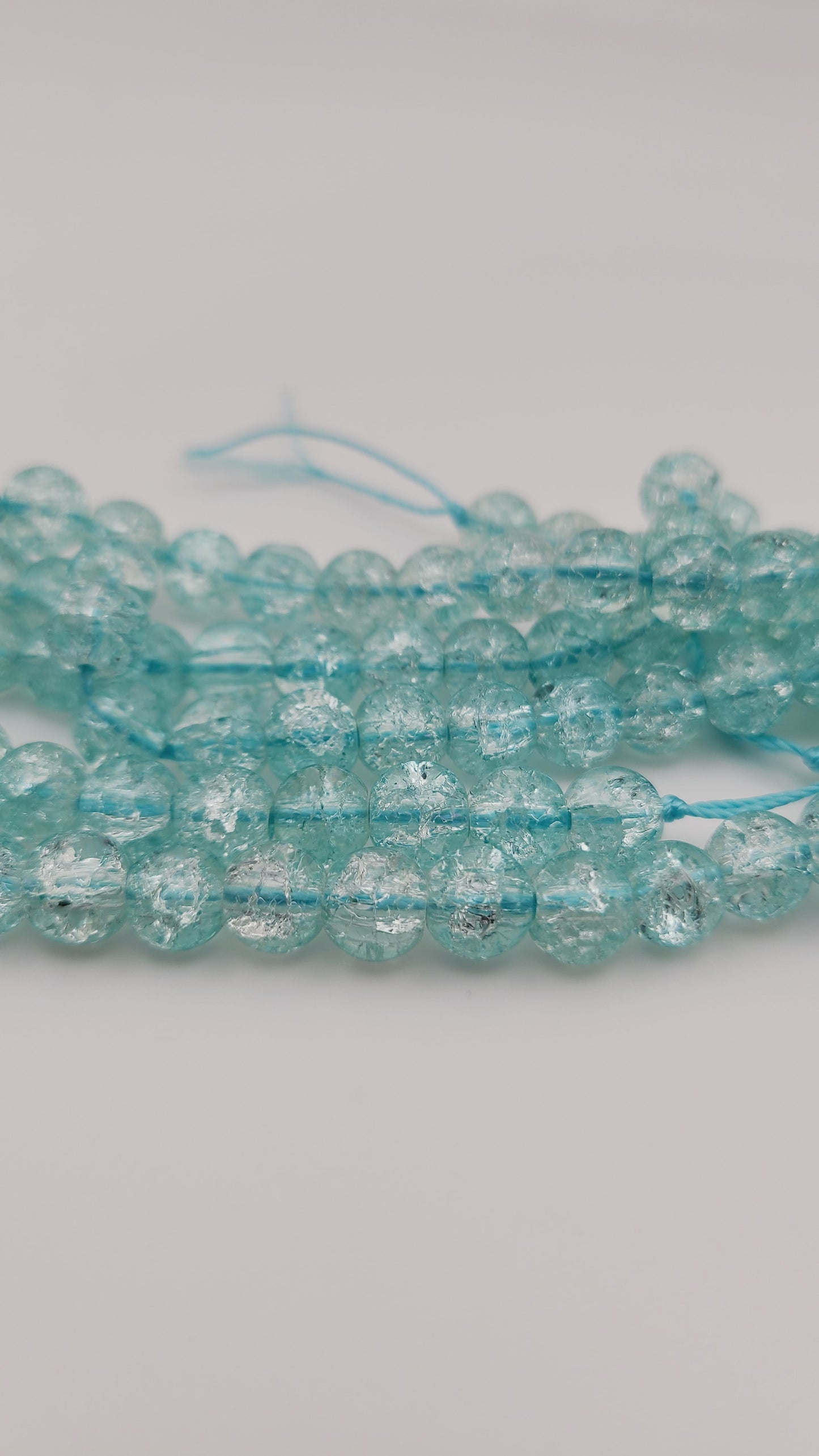 Crackle Glass Beads - 1 strand- 8mm