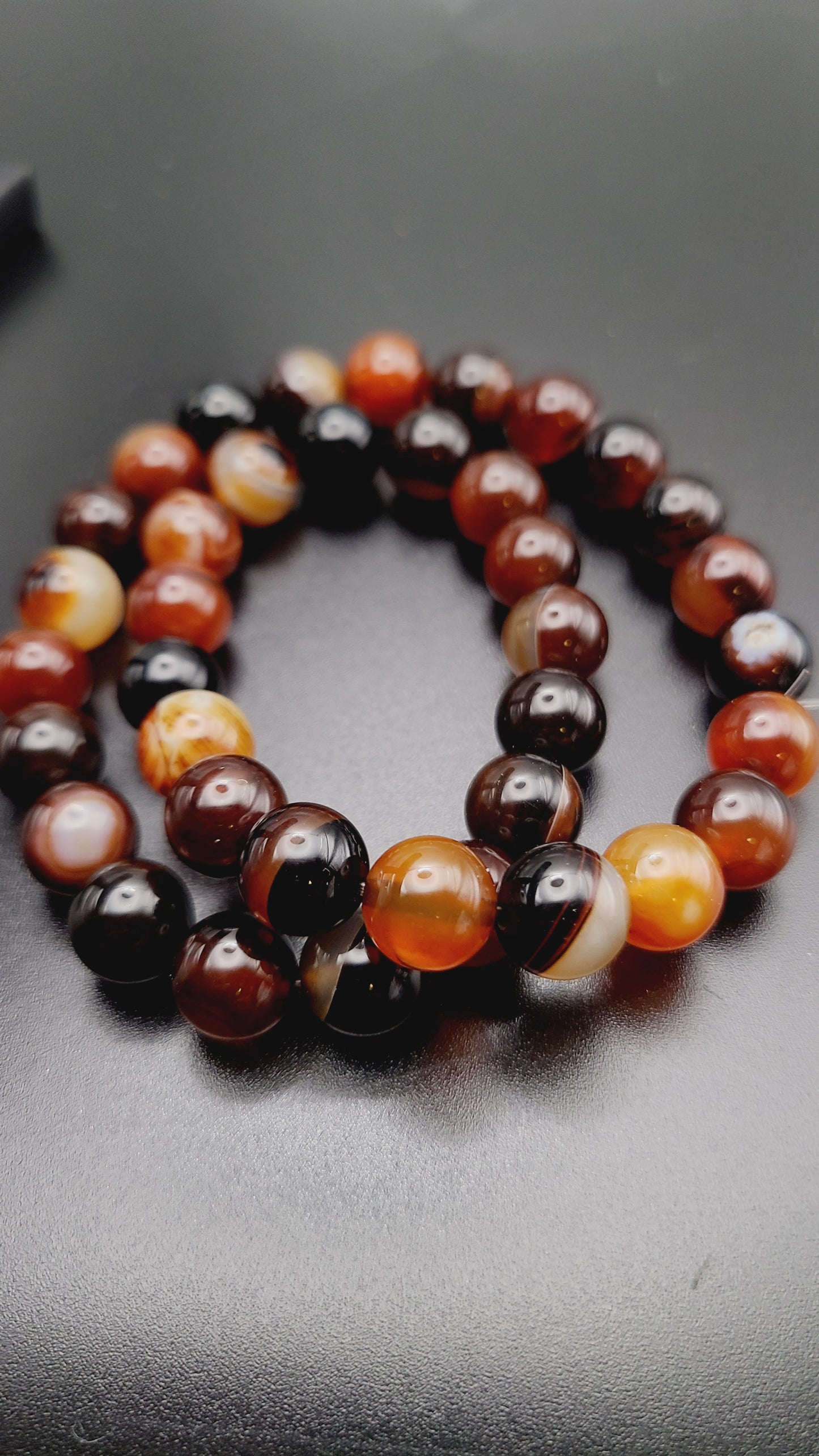 Red Sardonyx Agate Beads- 1 Strand