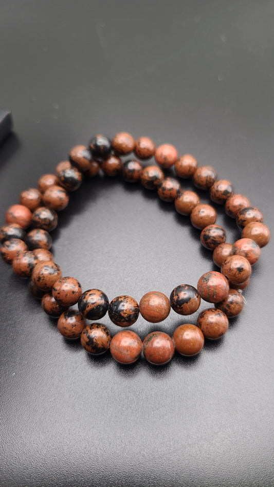 Mahogany Jasper- 1 Strand - 8mm - aprox. 47- 49 Beads.