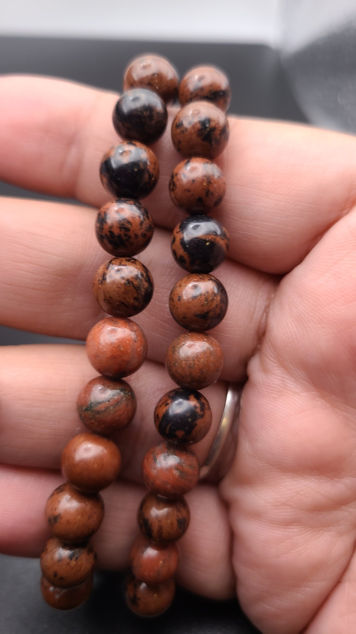 Mahogany Jasper- 1 Strand - 8mm - aprox. 47- 49 Beads.