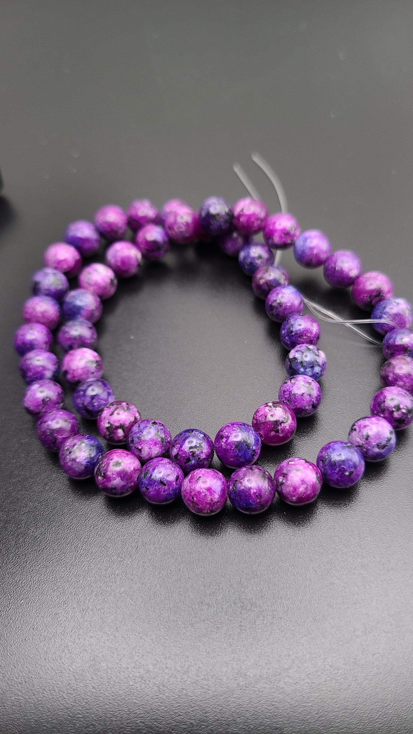 Purple Sesame Jasper - 1 Strand - 8mm - aprox. 47 - 49 beads.