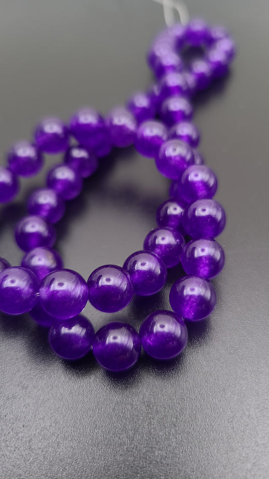 Purple Chalcedony- 1 Strand - 8mm - aprox. 47 - 49 beads.