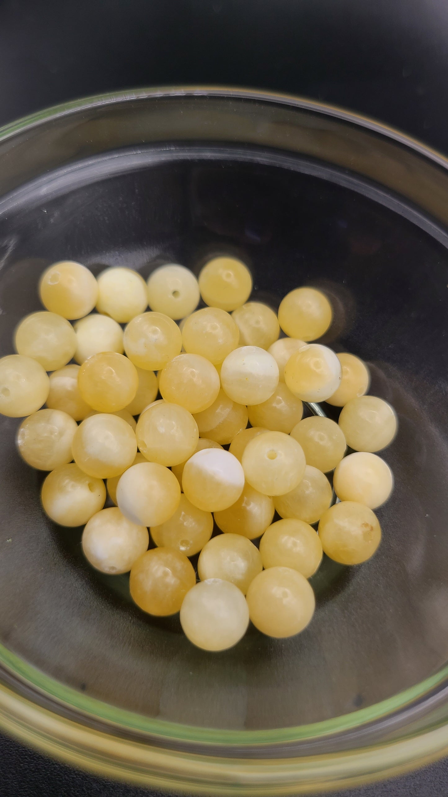 Yellow Jade  - 8 mm - Loose Beads - 50 beads