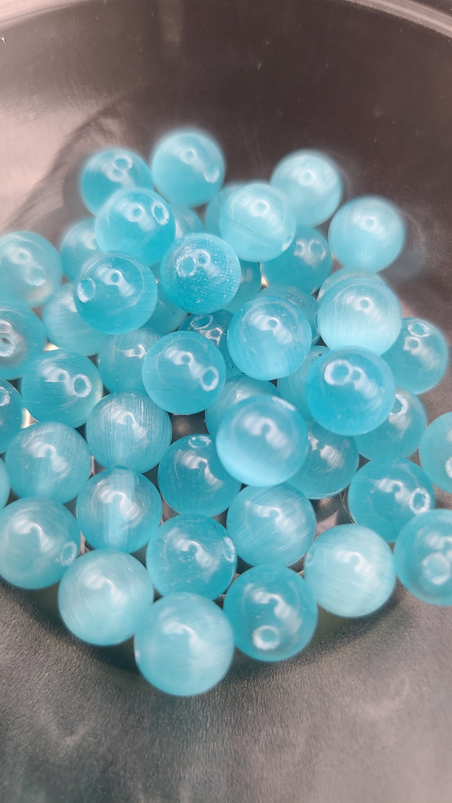 Cat Eye - 8mm - Loose Beads - 50 beads - choose color