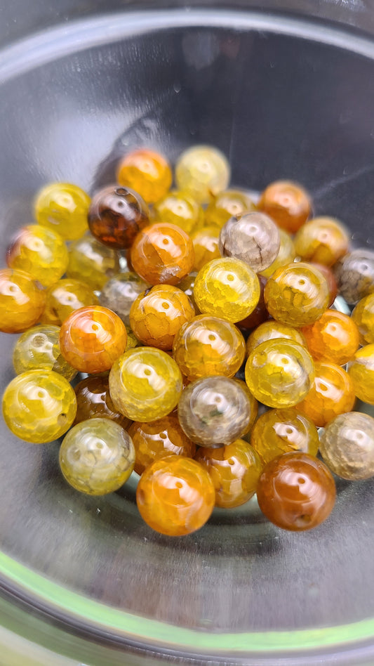 Tea Dragon Agate - 8mm - Loose Beads - 50 pcs