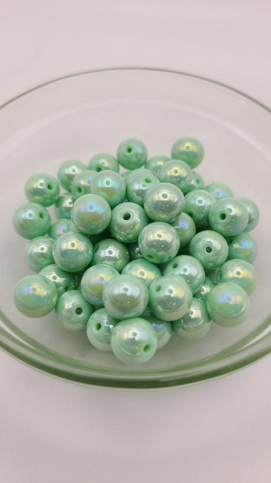 Pearlized AB Glass Loose Beads - 10 mm