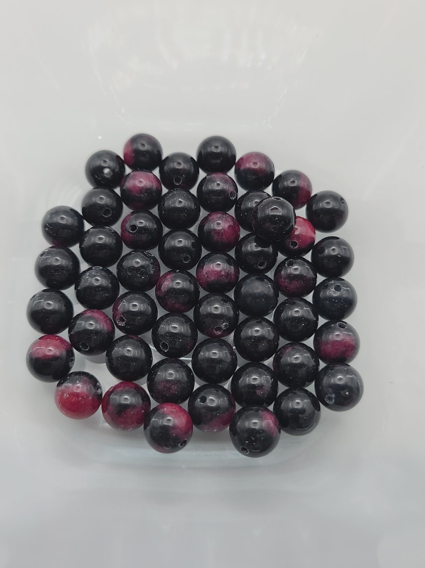 Blackberry Agate- 8mm- Loose Beads- Qty. 50 pcs