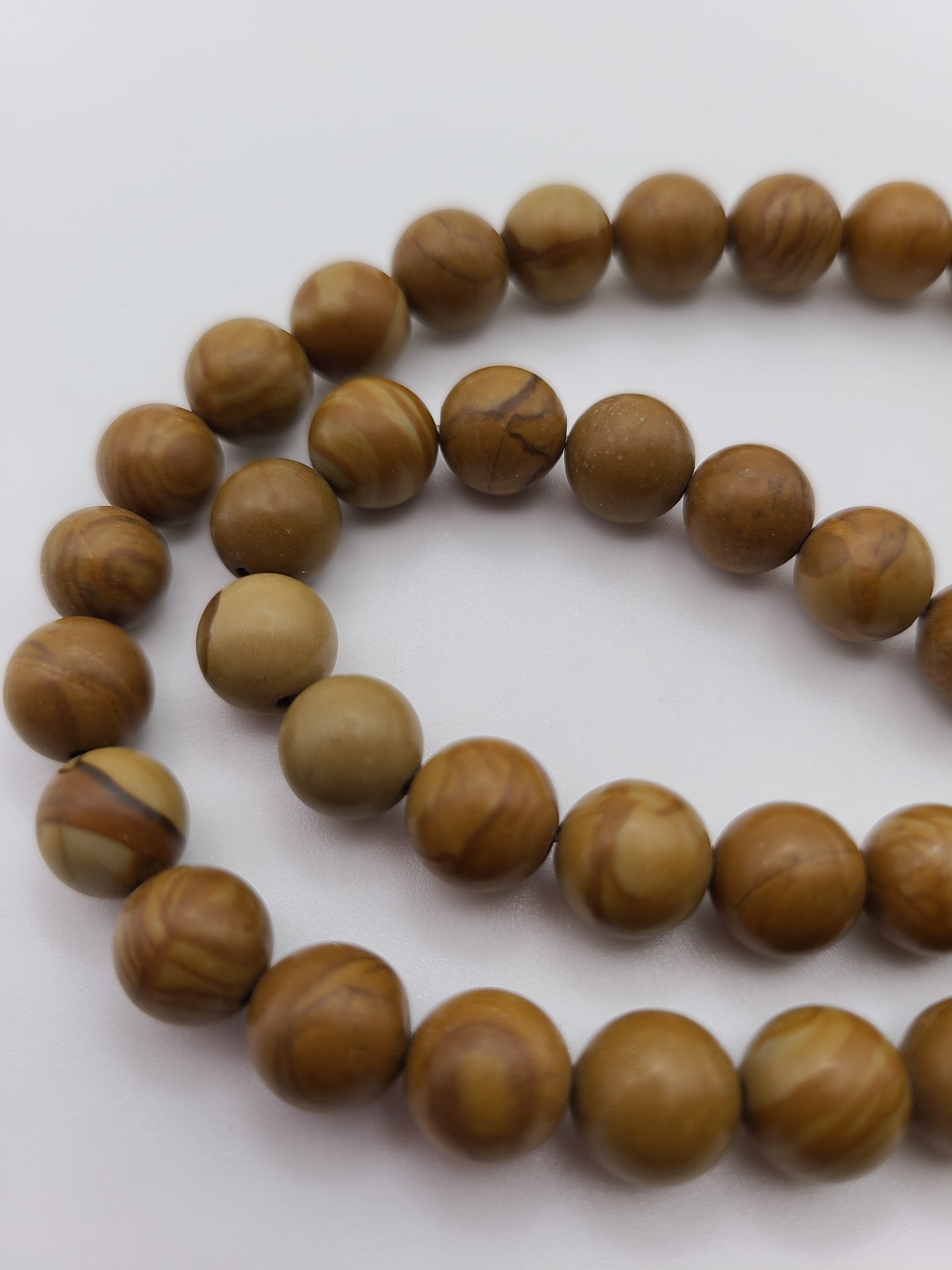 Wood Vein Jasper - Bead Strand - 45 beads