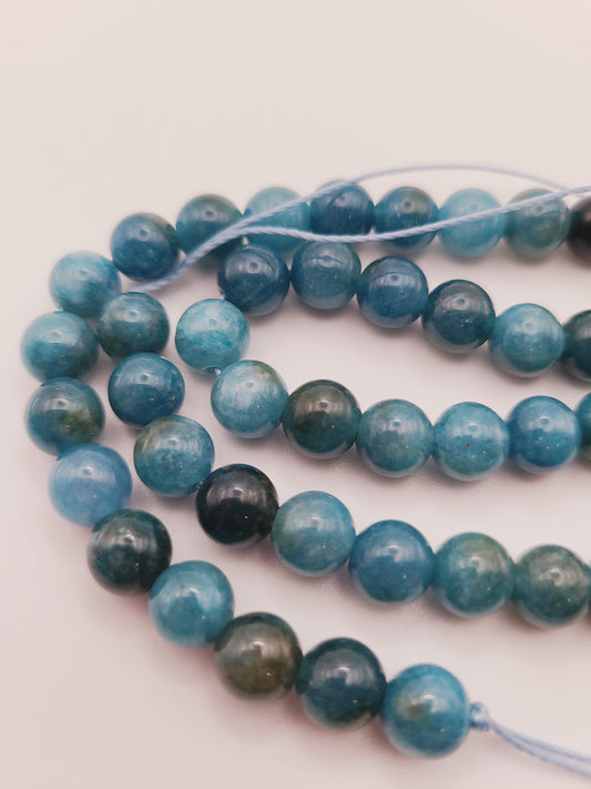 Apatite Chalcedony 8mm Bead Strand - 48-50 beads.