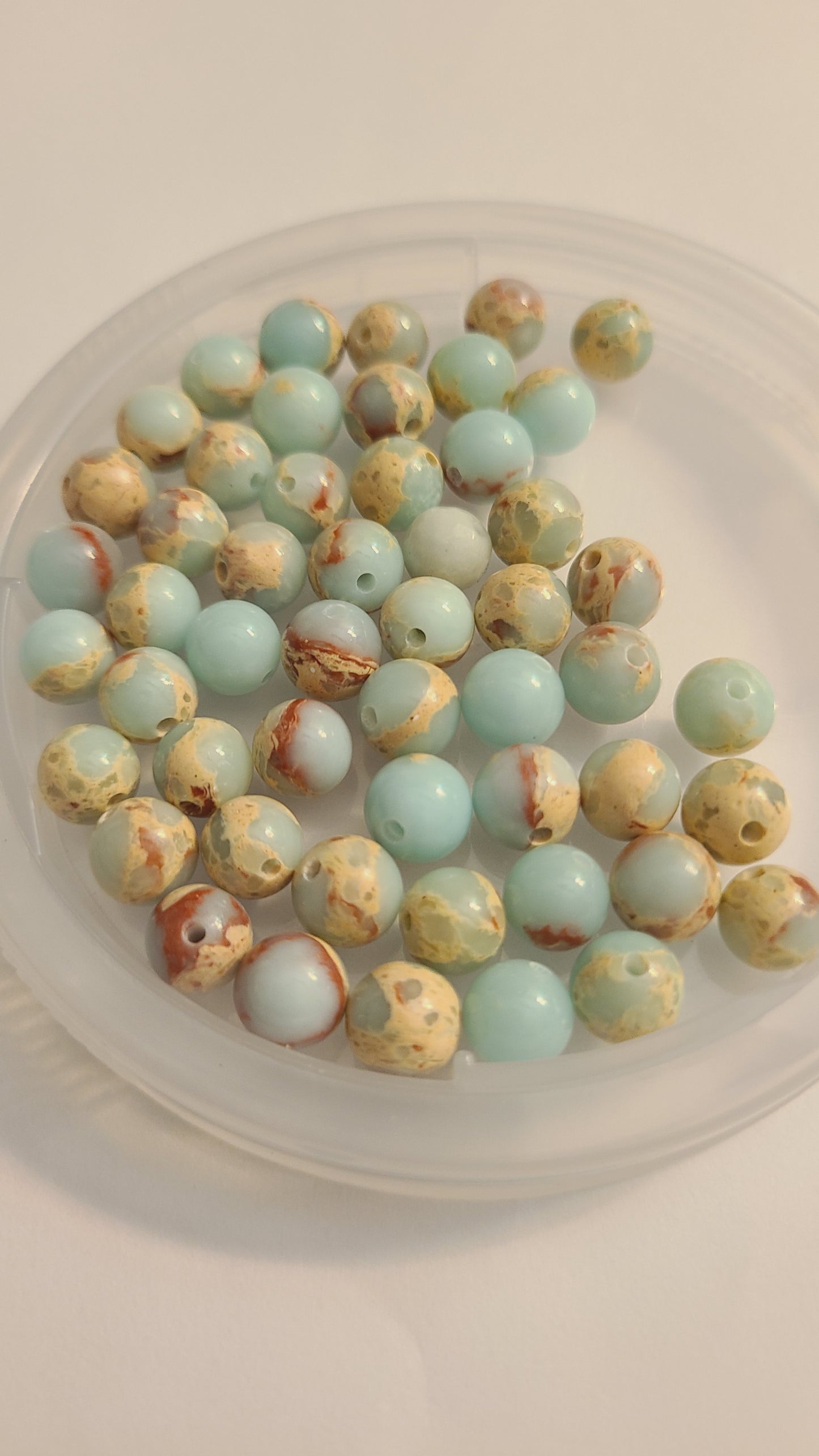 Synthetic Imperial Jasper  - 8mm - Qty. 50 - Loose Beads