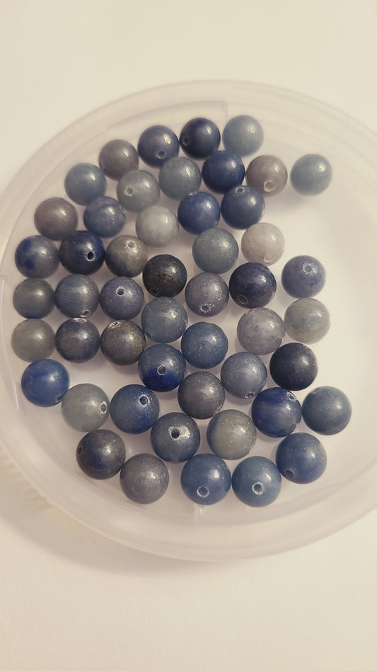 Blue Aventurine - 8mm Loose Beads - Qty. 50