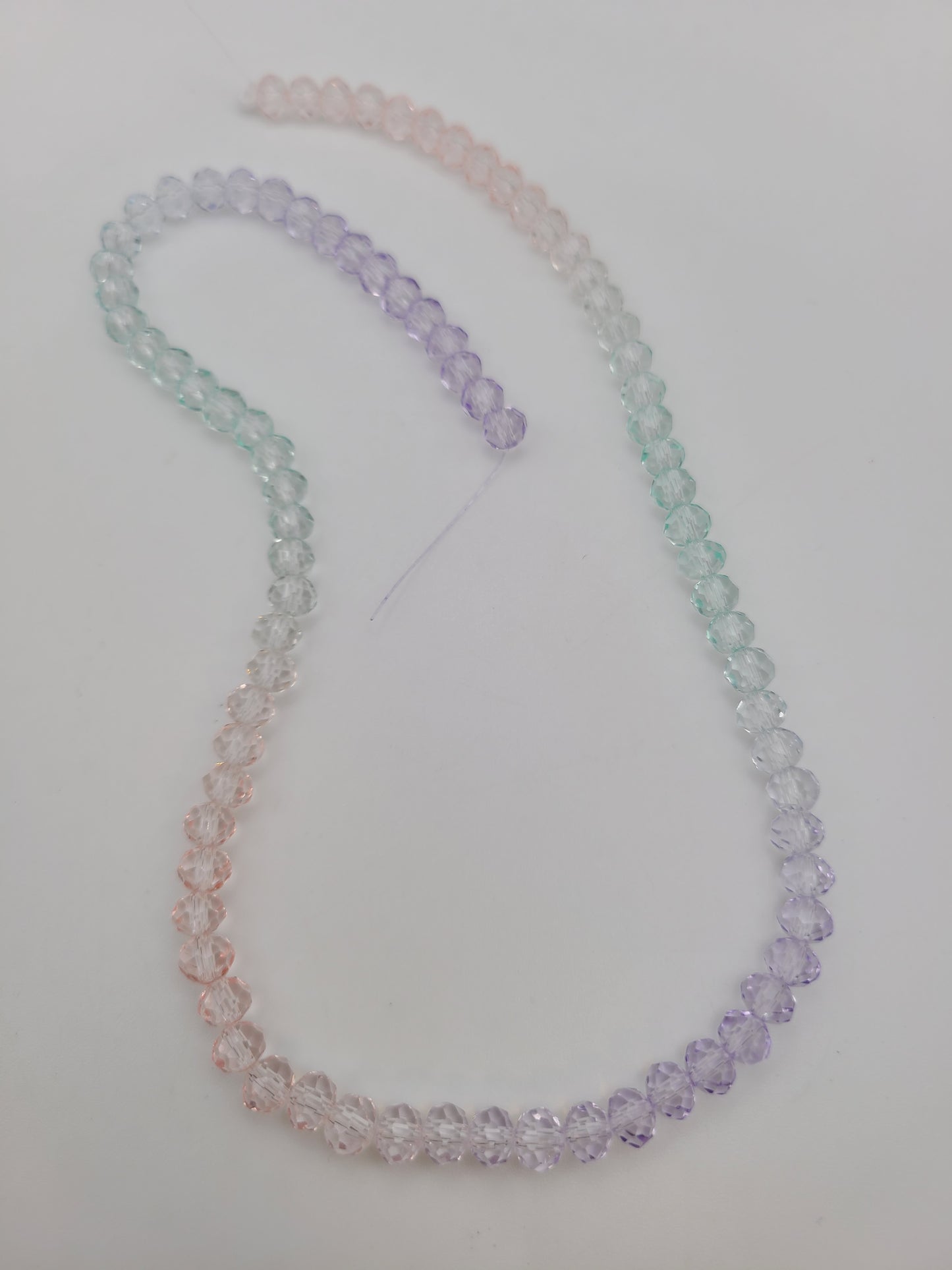 Faceted Rondelle Glass beads - 6mm- 1 strand