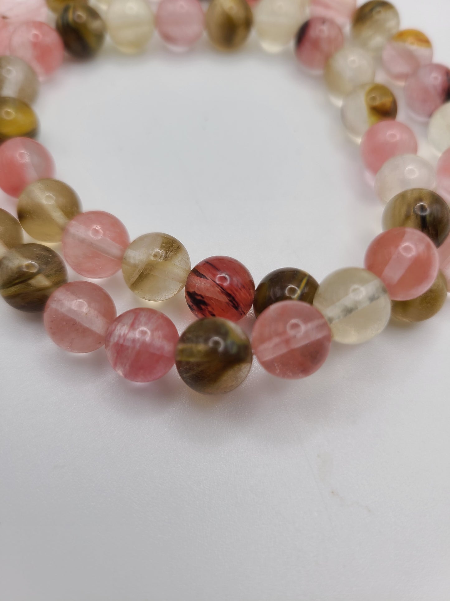 Watermelon Quartz 8mm Beads - 1 Strand