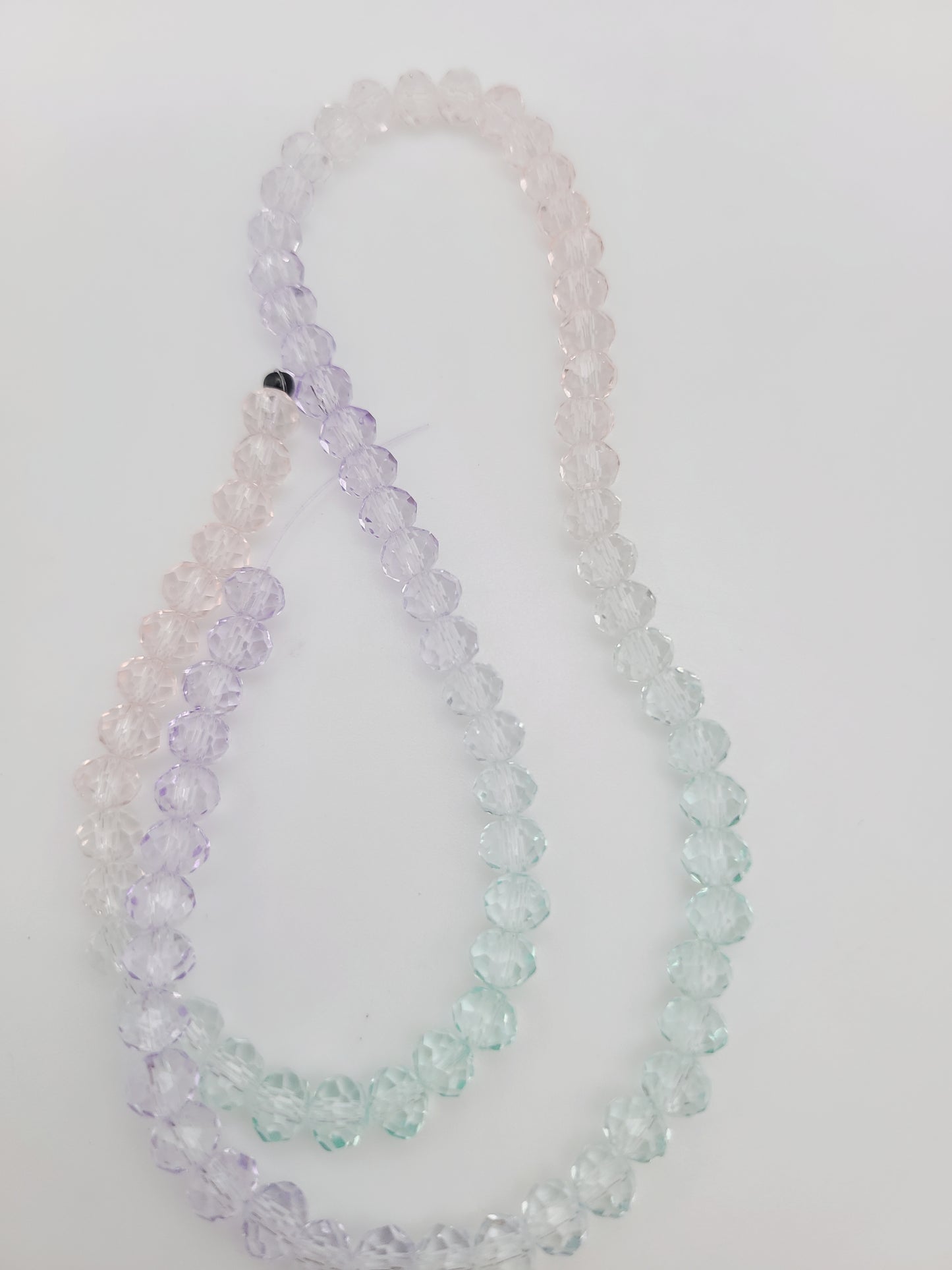 Faceted Rondelle Glass beads - 6mm- 1 strand