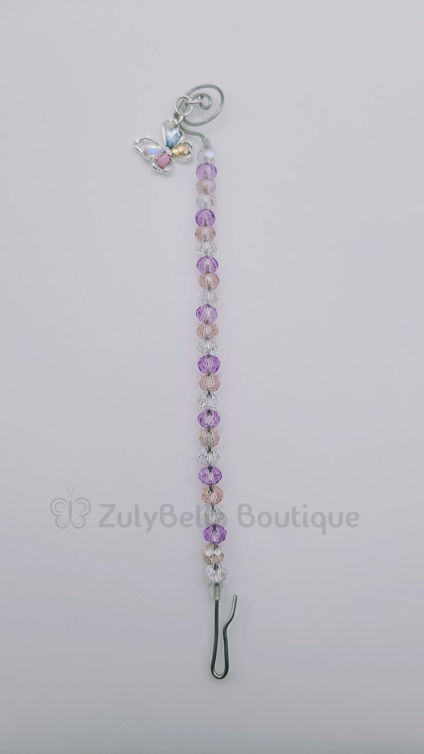 Beaded Bracelet Helper - Pink and Purple - Butterfly