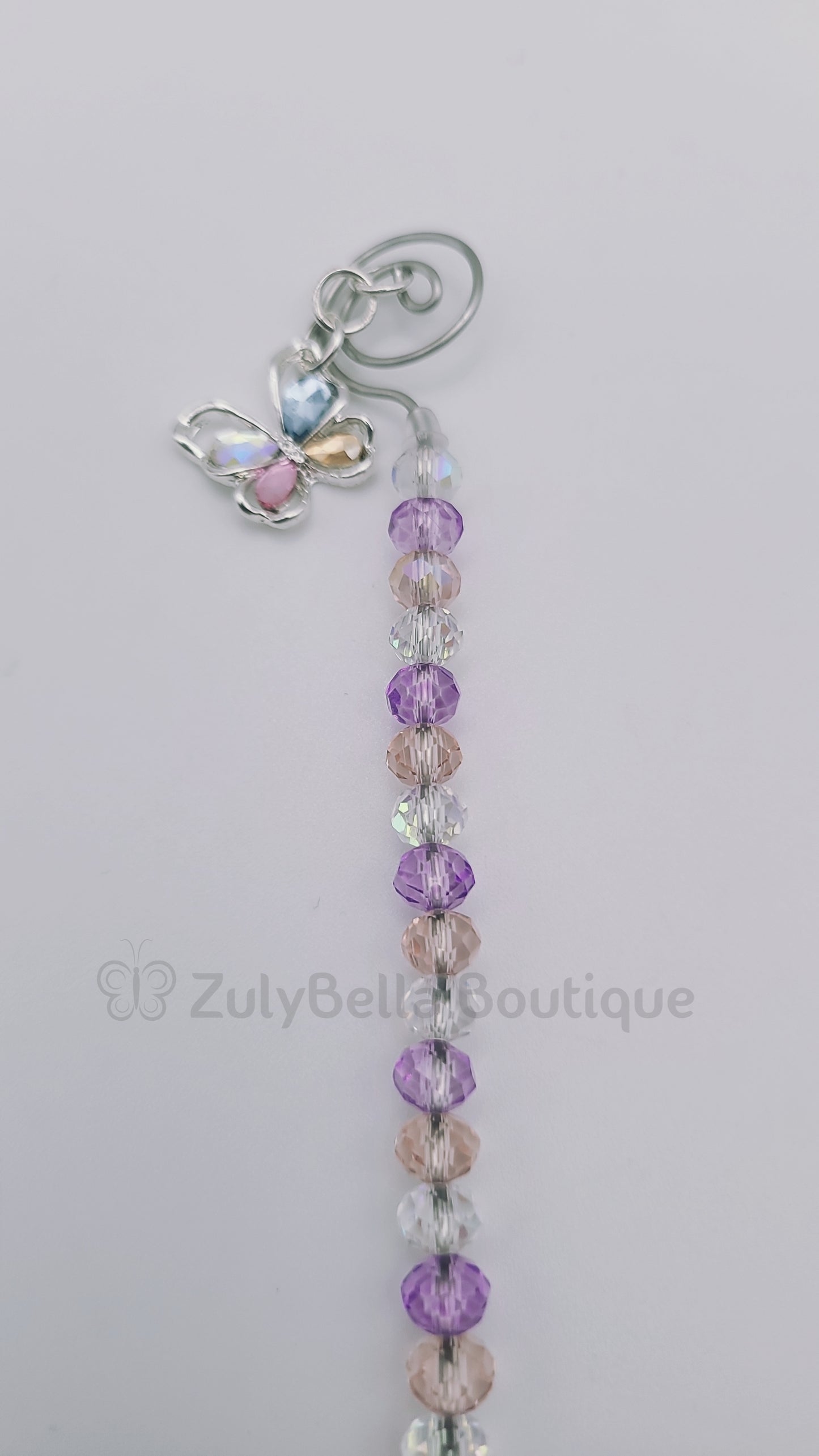 Beaded Bracelet Helper - Pink and Purple - Butterfly