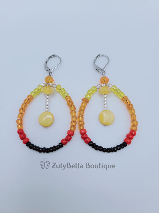 Sunset inspired Glass Bead Earrings