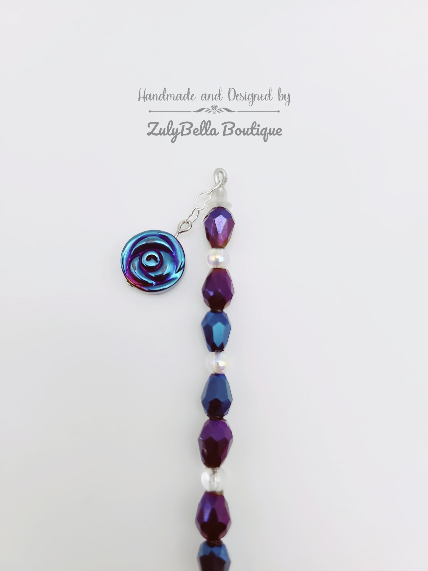 Beaded Bracelet Helper- Blue Rose