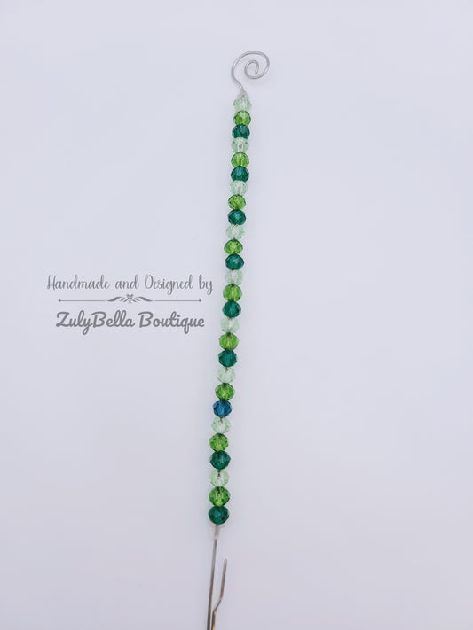 Beaded Bracelet Helper- Green Swirl