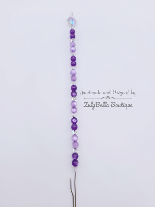 Beaded Bracelet Helper- Purple - Heart