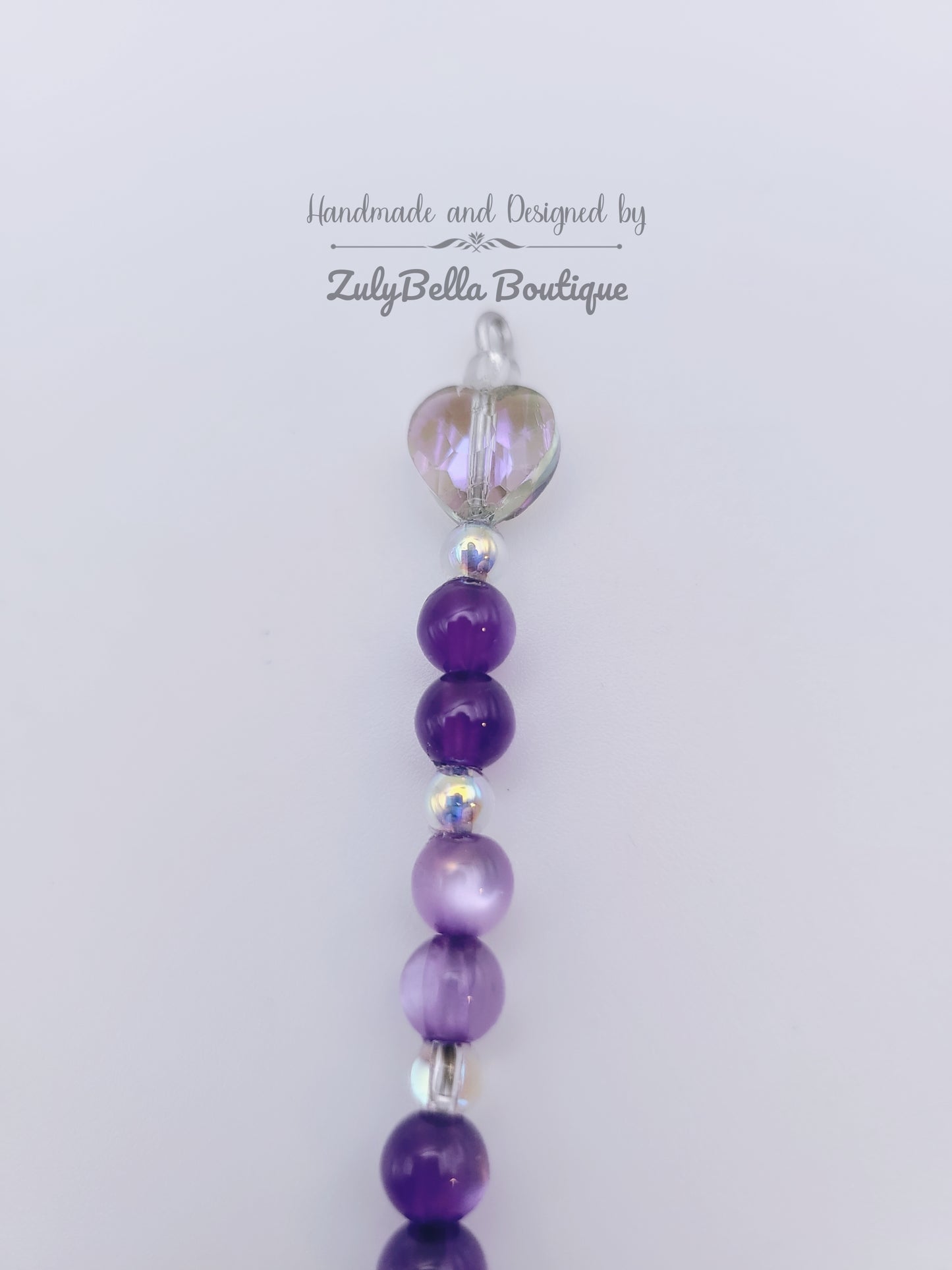 Beaded Bracelet Helper- Purple - Heart