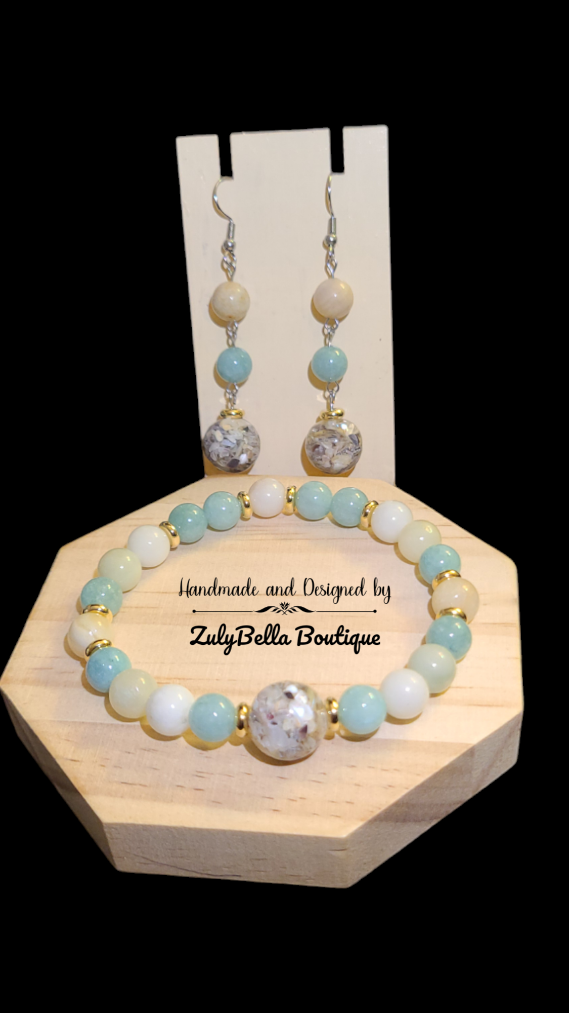 Caribbean Calcite Bracelet and Earring Set