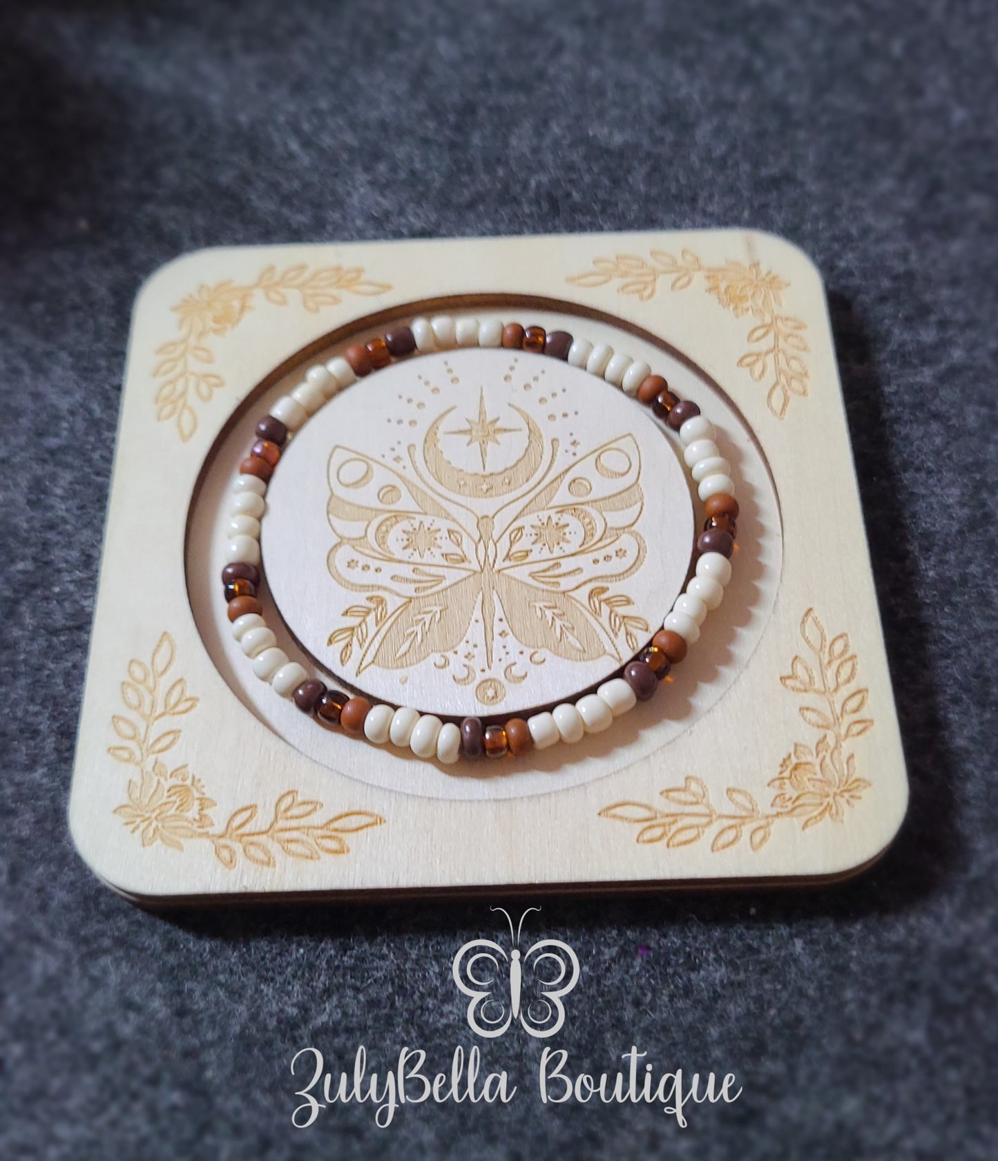 Fall Brown Mix - Glass Seed Bead - 3 piece Bracelet Stack