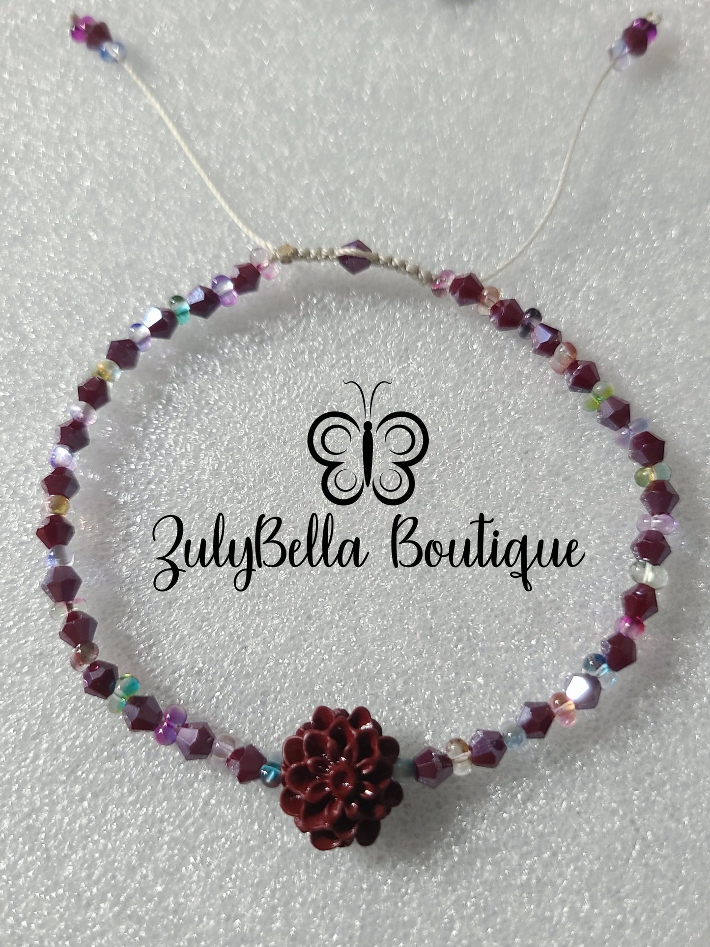 Burgundy 3 piece Necklace Set for PattyB.