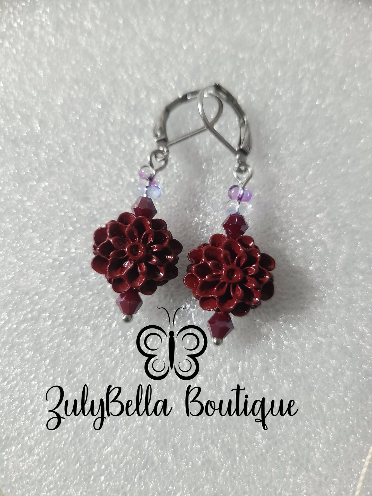 Burgundy 3 piece Necklace Set for PattyB.