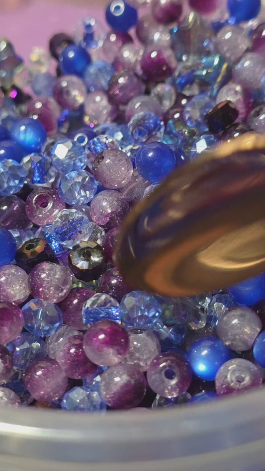 Galaxy Star Bead Mix - #3 - 60+grams- with Container.