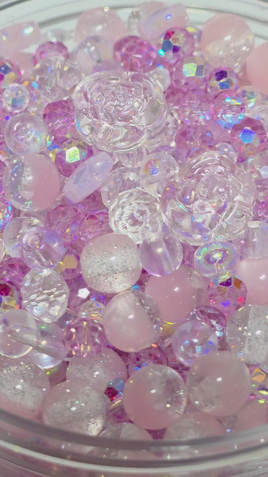 Pink Rose Sparkle- Bead Mix #18