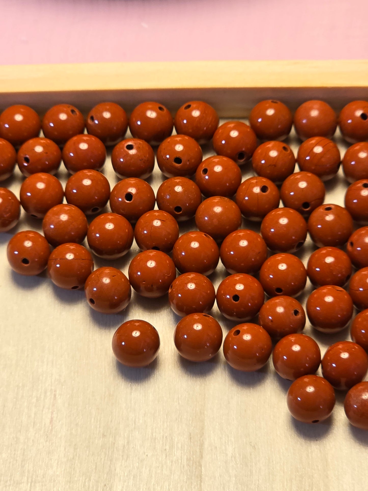 Red Jasper 8mm Loose Beads - 56pcs