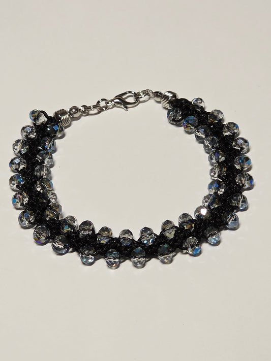 Turkish Crochet Bracelet - Black/Grey