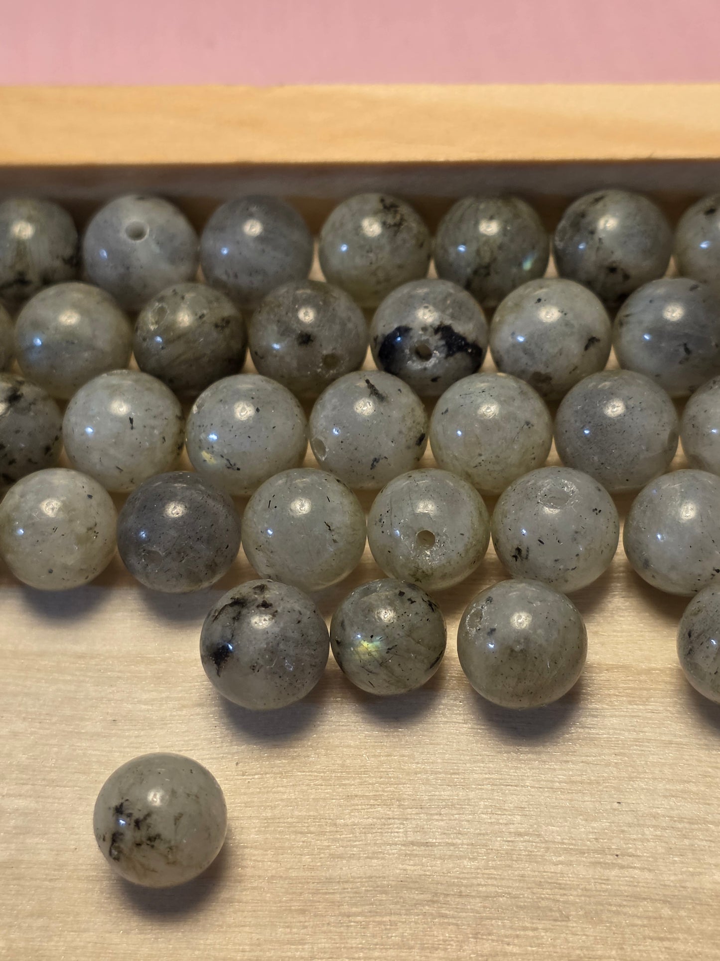 Grey Labradorite- 8mm Loose Natural Beads