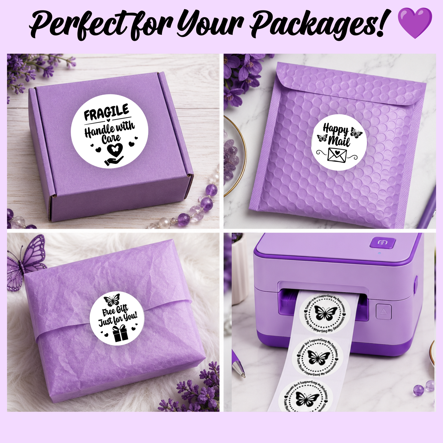 Butterfly Sticker Collection | 10 Thermal Sticker PNGs | 2" Round Labels | Digital Download