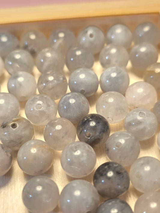 Grey Agate 8mm Loose Beads - 50pcs