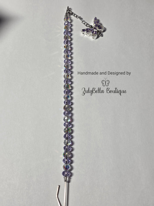 Bracelet Helper - Sparkling Purple Butterfly