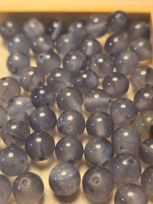 Grey Blue Agate 8mm Loose Beads 50pcs.