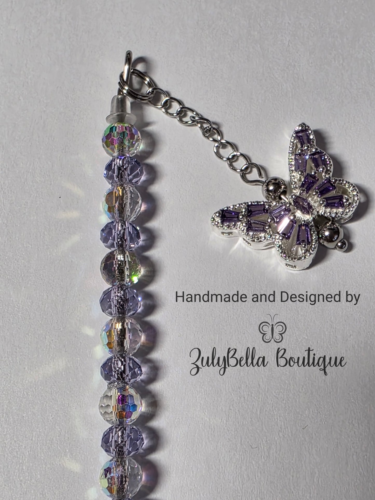 Bracelet Helper - Sparkling Purple Butterfly