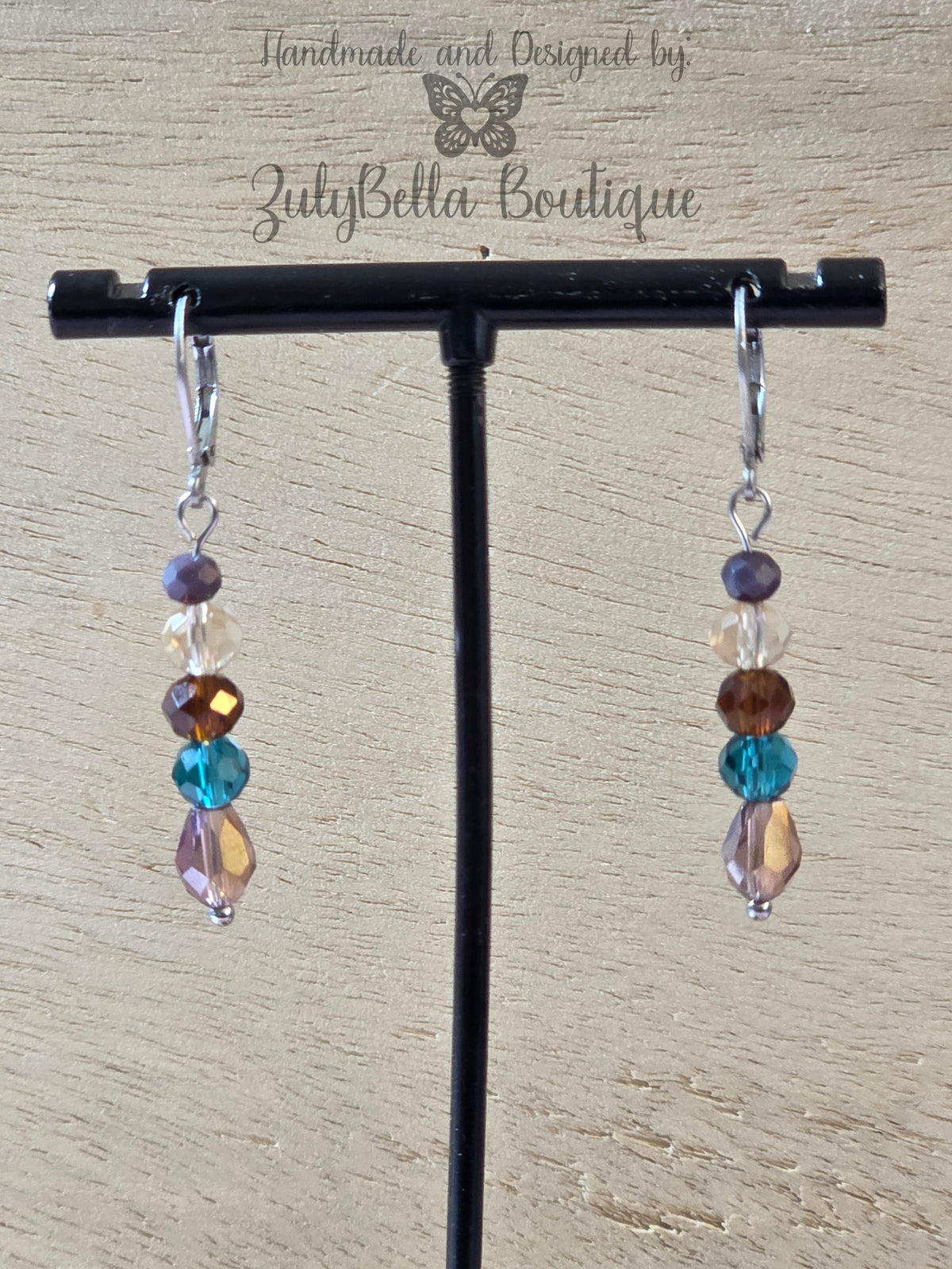 Dangle Earring and Chain Necklace Jewelry Set - Stainless Steel  -18" with 2" Extender.