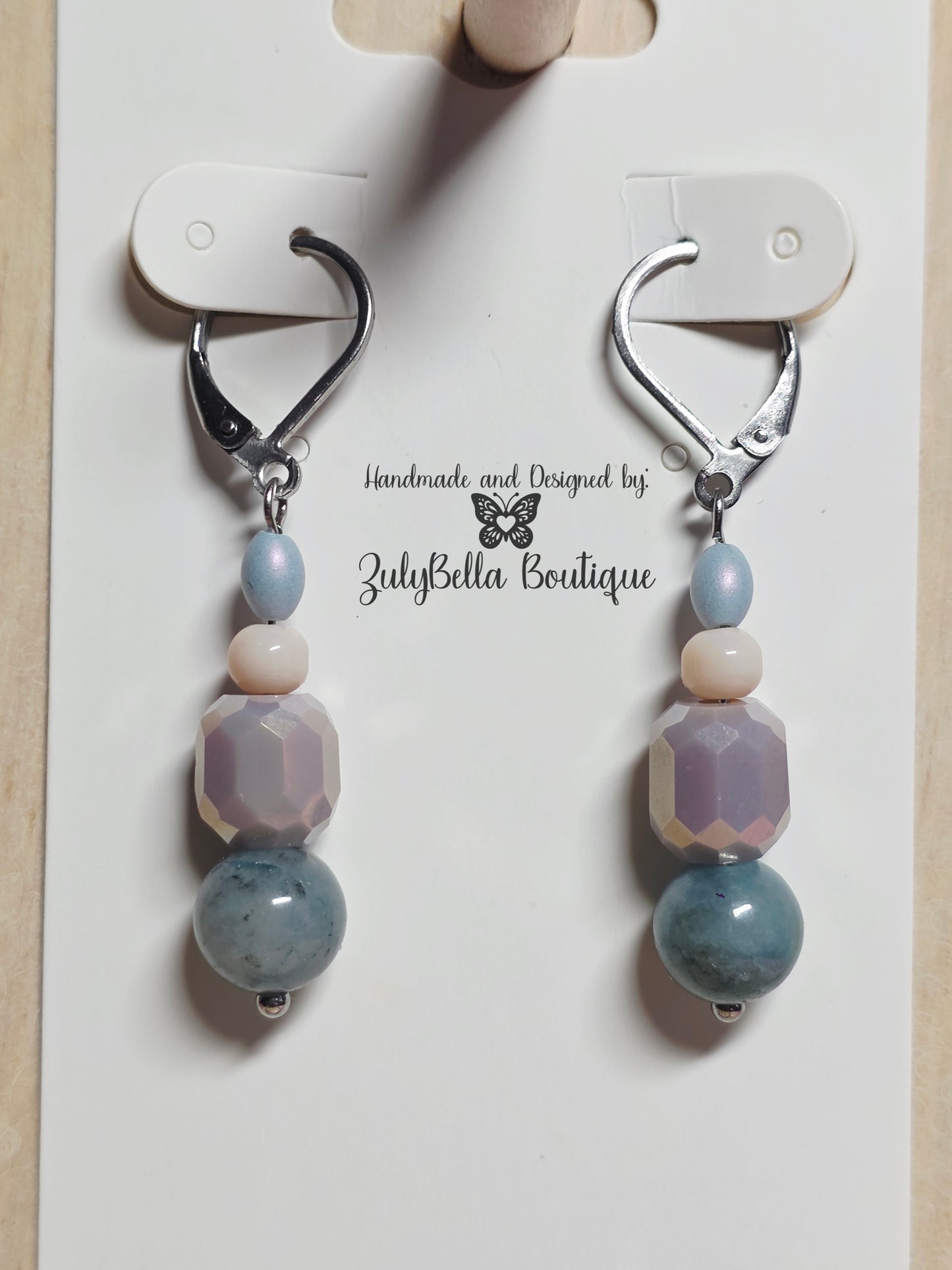 Pastel Memory Wire Bracelet and Earring Jewelry Set