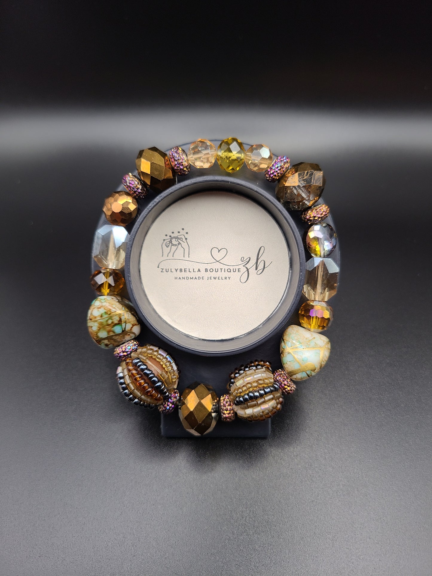 Chunky Glass Beaded Bracelet-Mixed Beads