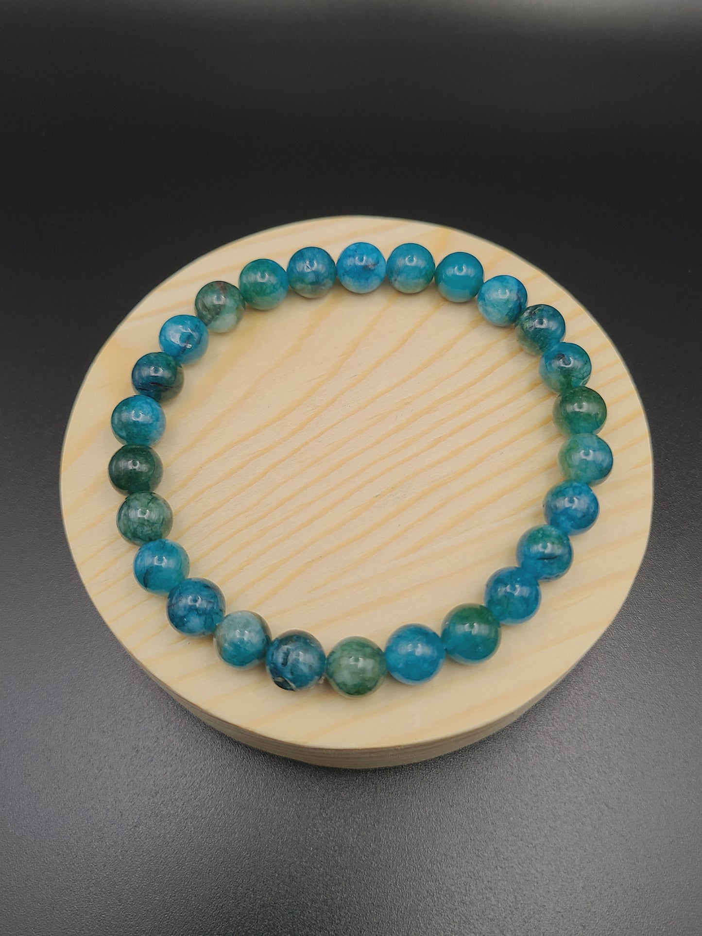 Blue Apatite Chalcedony  Natural Gemstone Bracelet