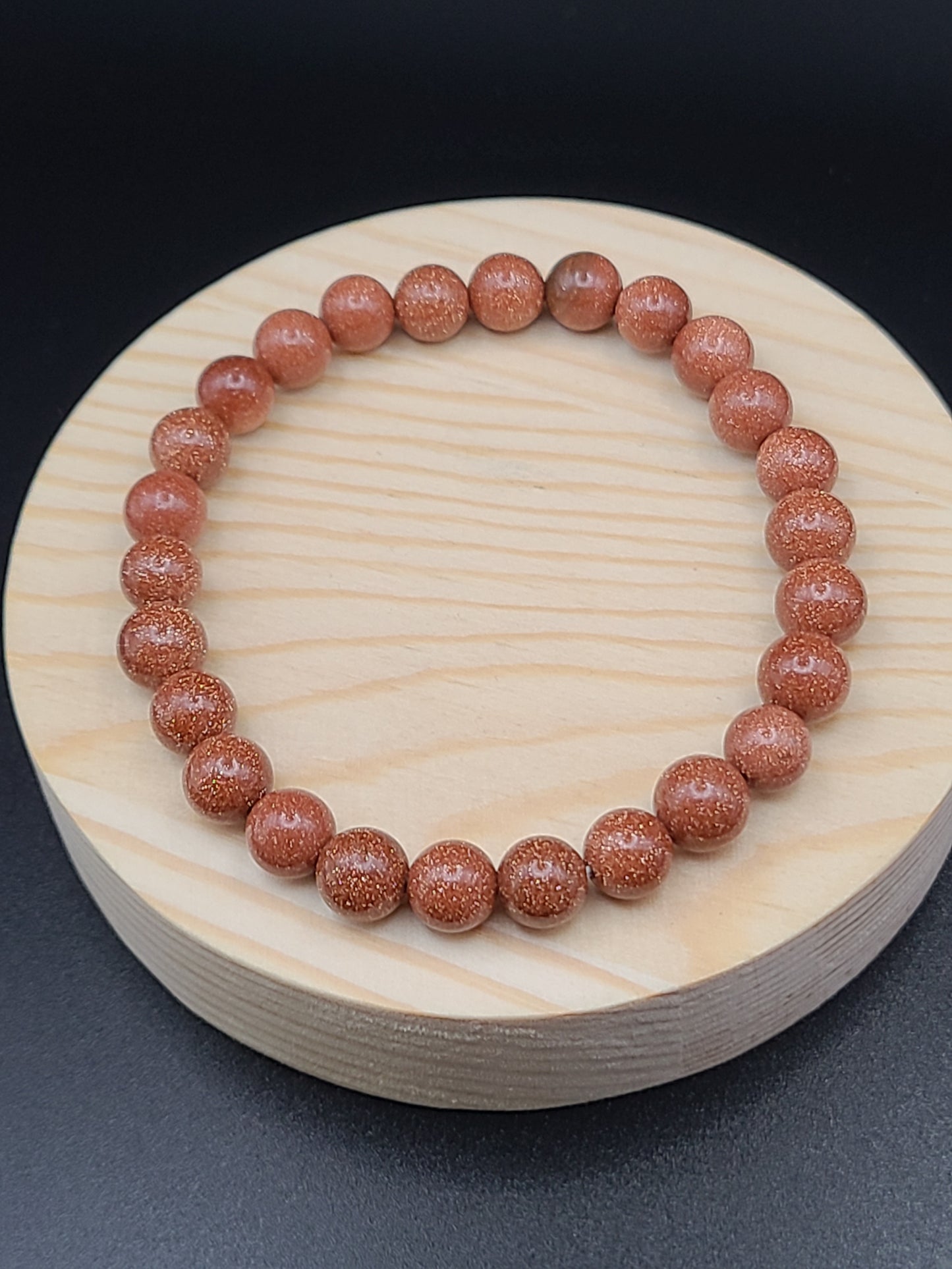 Gold Brown Sandstone Natural Gemstone Bracelet